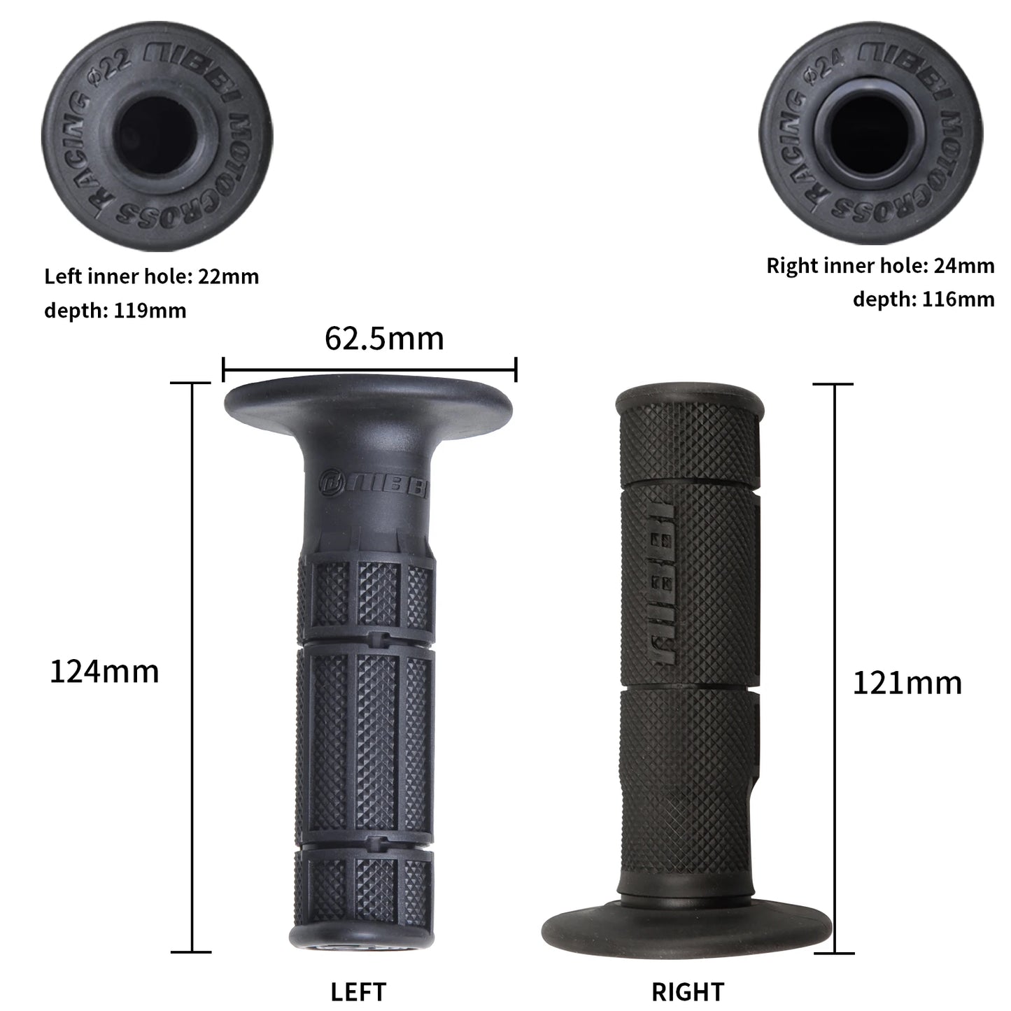 NIBBI Twists Throttle Grip Dirt Bike Grips with Throttle Cable Handlebar 22mm Grip Assembly Motorcycle Accessories for Motocross