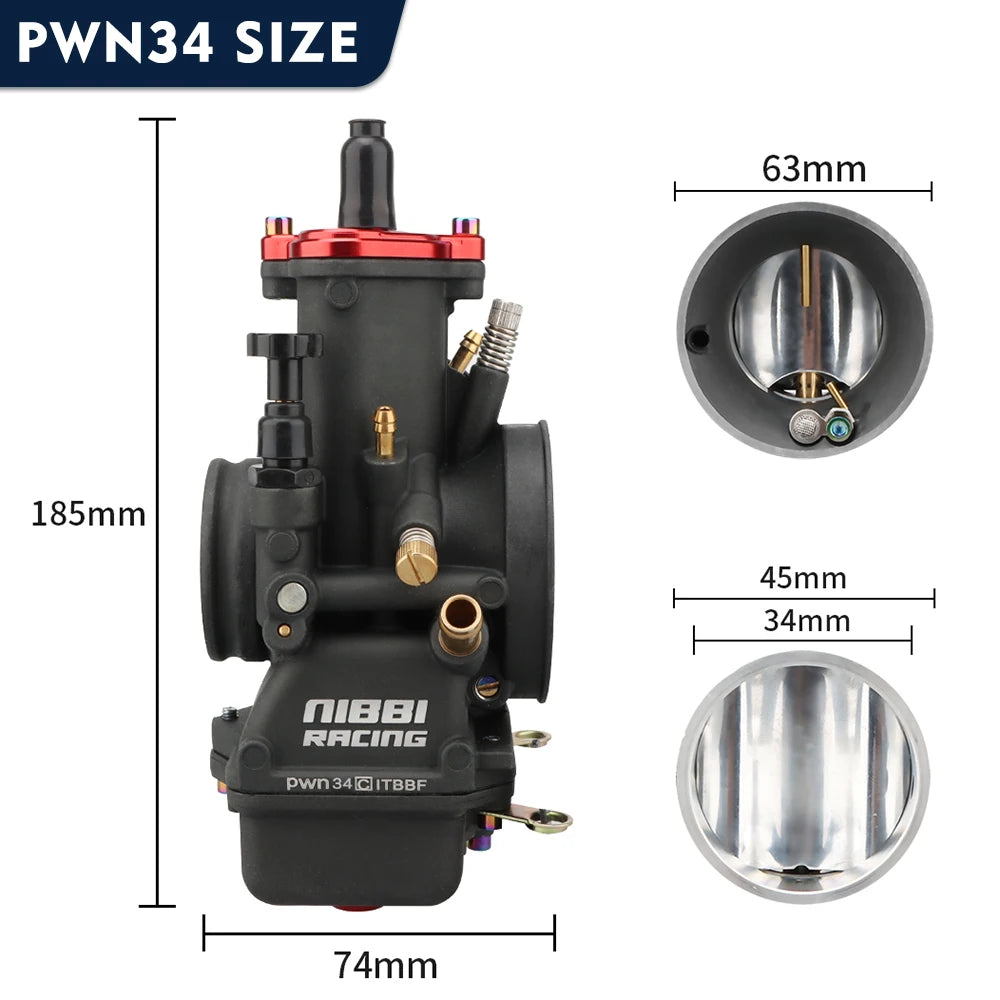 NIBBI PWN34/36/38/40 Carburetor Fit for 2stroke 4stroke Motor