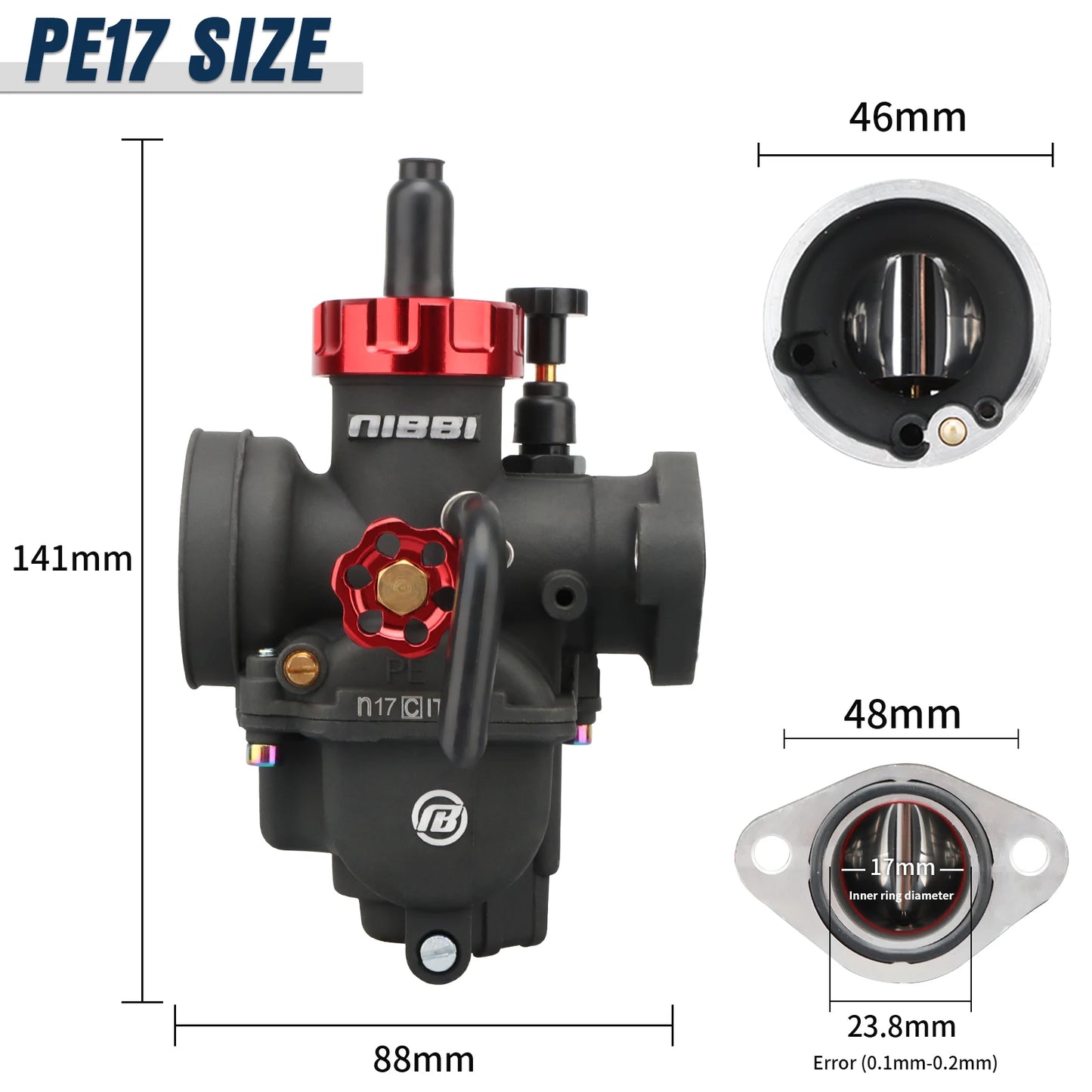 XtremeMotorsports_carburetors_NIBBI-PE-Carburetor-Upgrade-Flange-black-PE17