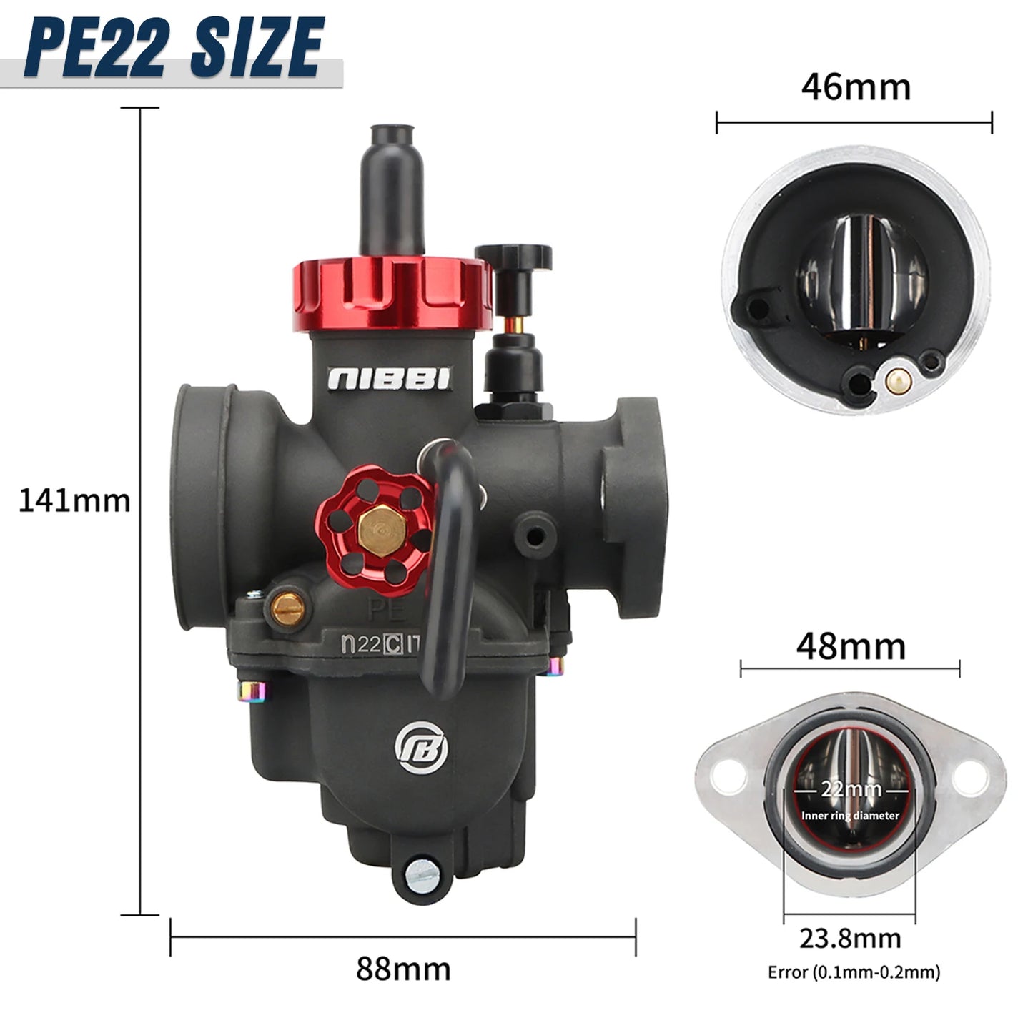 XtremeMotorsports_carburetors_NIBBI-PE-Carburetor-Upgrade-Flange-black-PE22