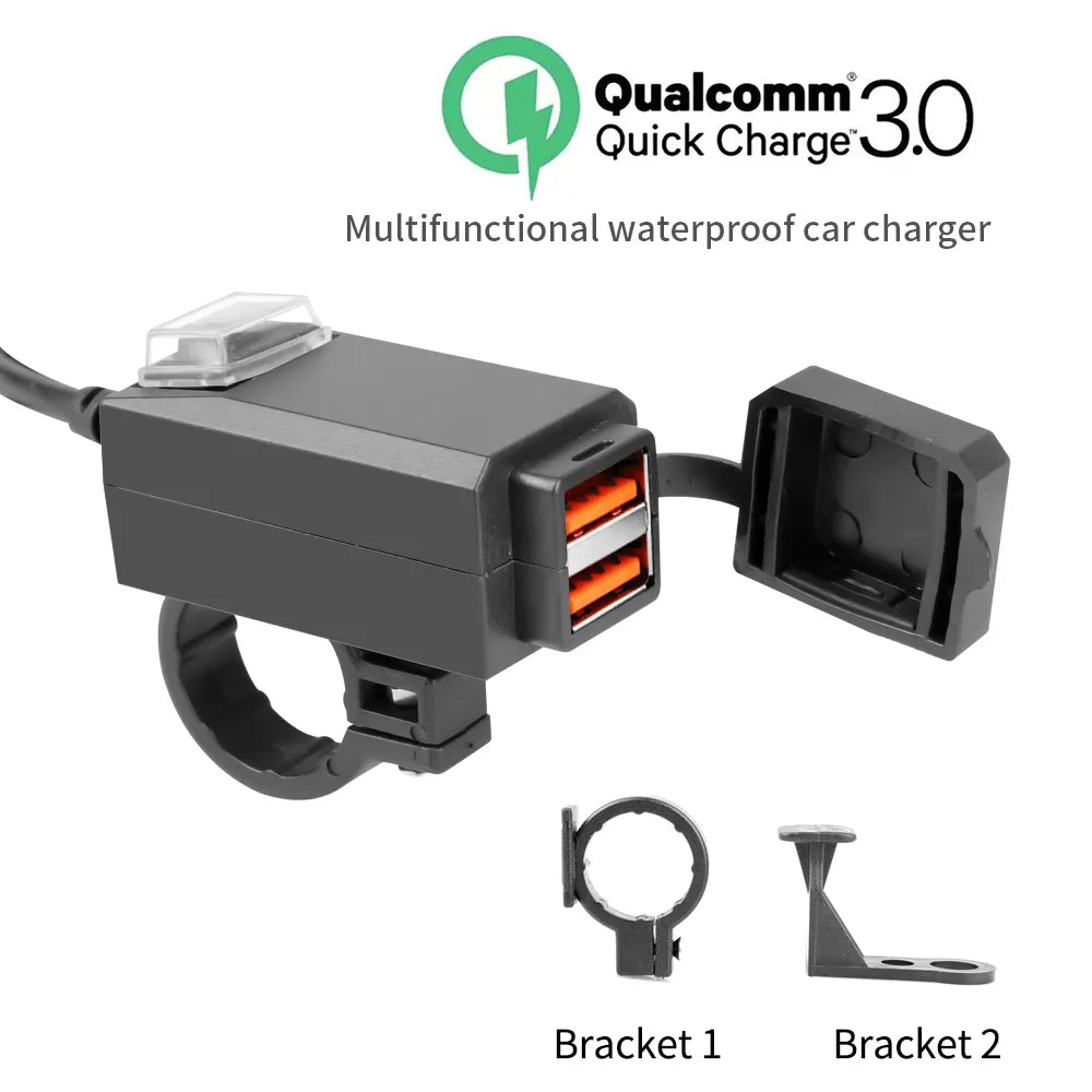 Handlebar-Mounted USB Phone Charger