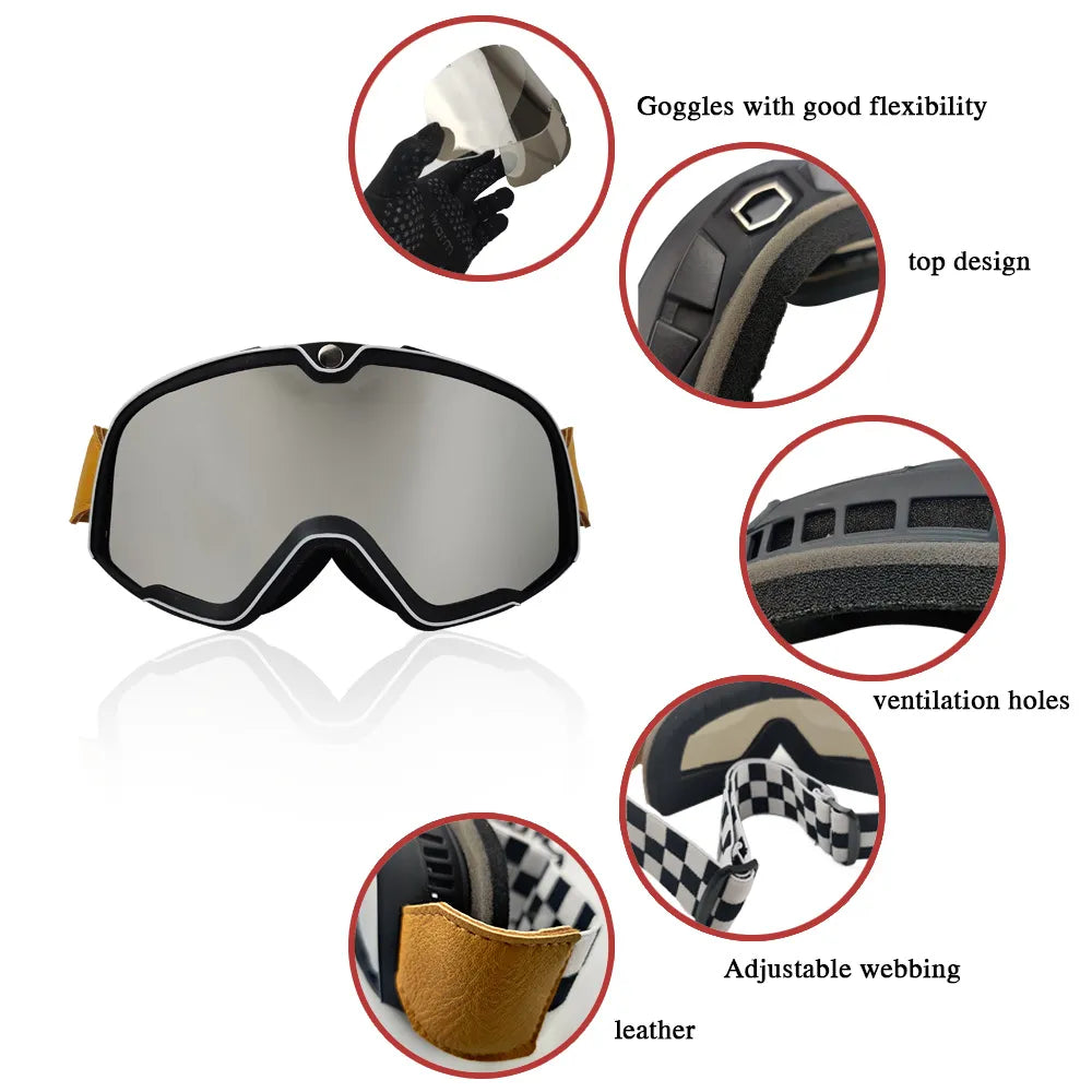 Retro Motocross Goggles (21 Colors to Choose From!)