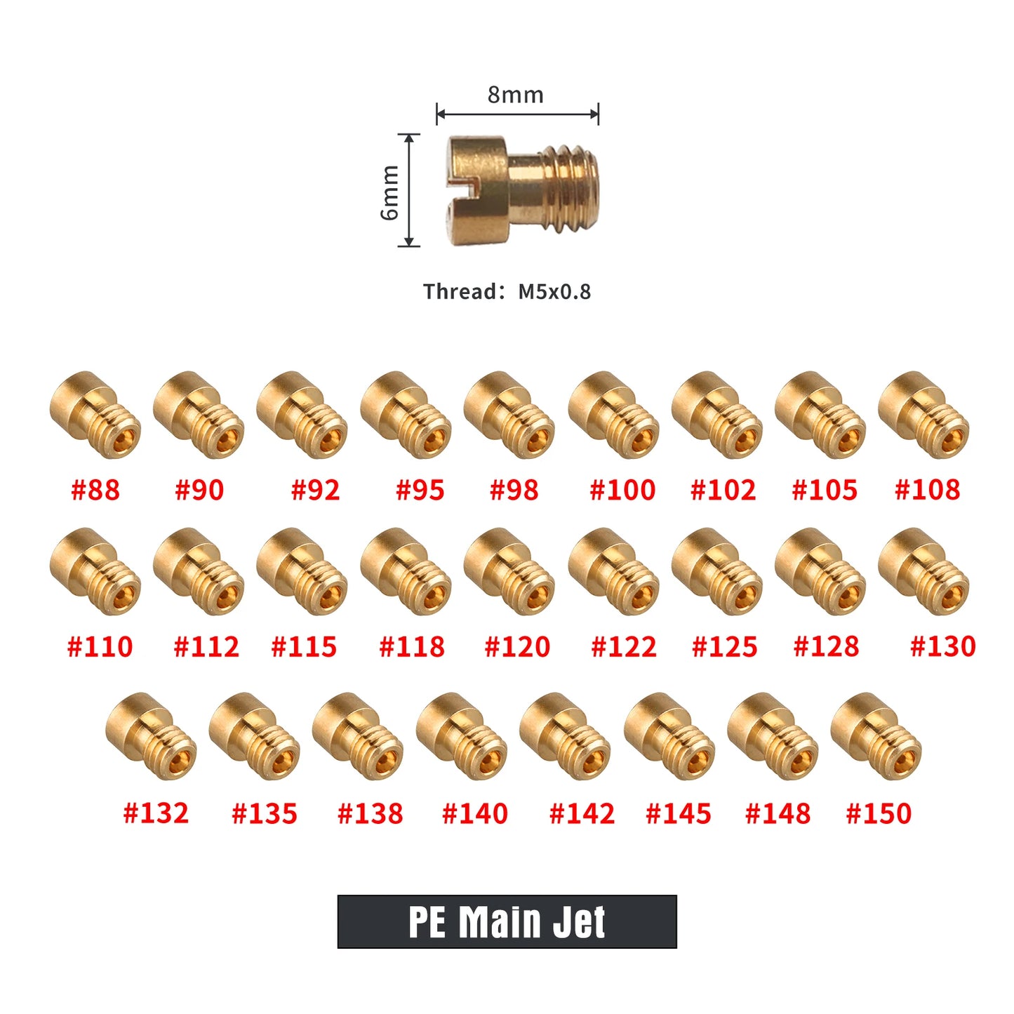 NIBBI Jets for PWK and PE Carburetors