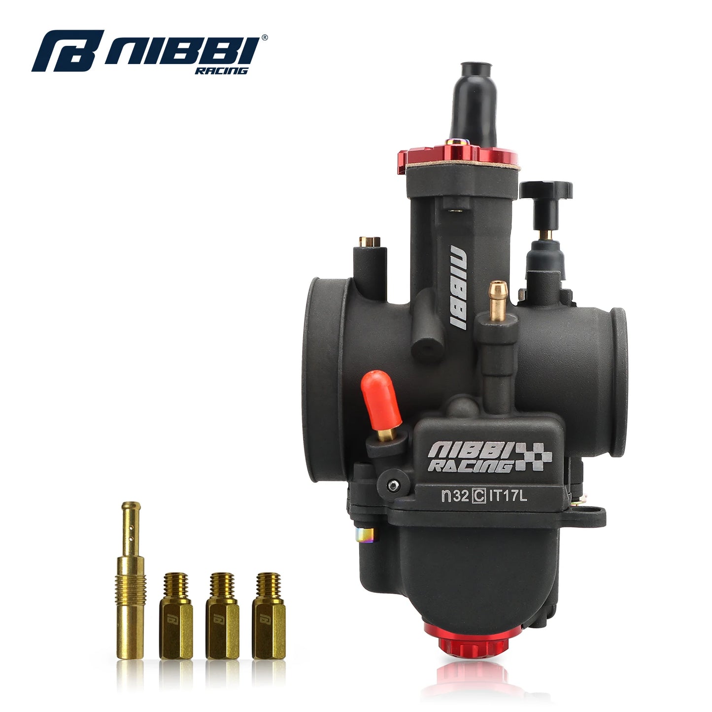 High Performance NIBBI PWK Carburetor Upgrade (Black and Red)