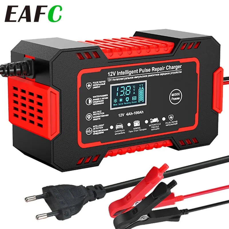 Intelligent 12V 6A Battery Charger with Pulse Repair