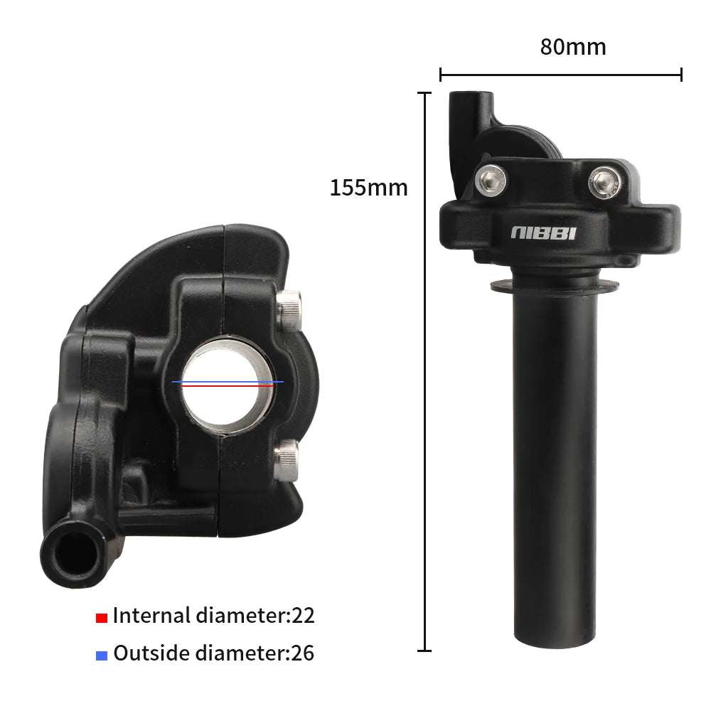 NIBBI Motocross CNC Aluminum Throttle Assembly for 7/8" (22mm) Handlebars