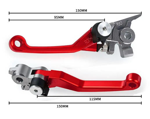 Foldable MX Brake and Clutch Levers 150mm (7 Colors to Choose From!)